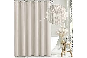 Awellife Natural Linen Shower Curtain