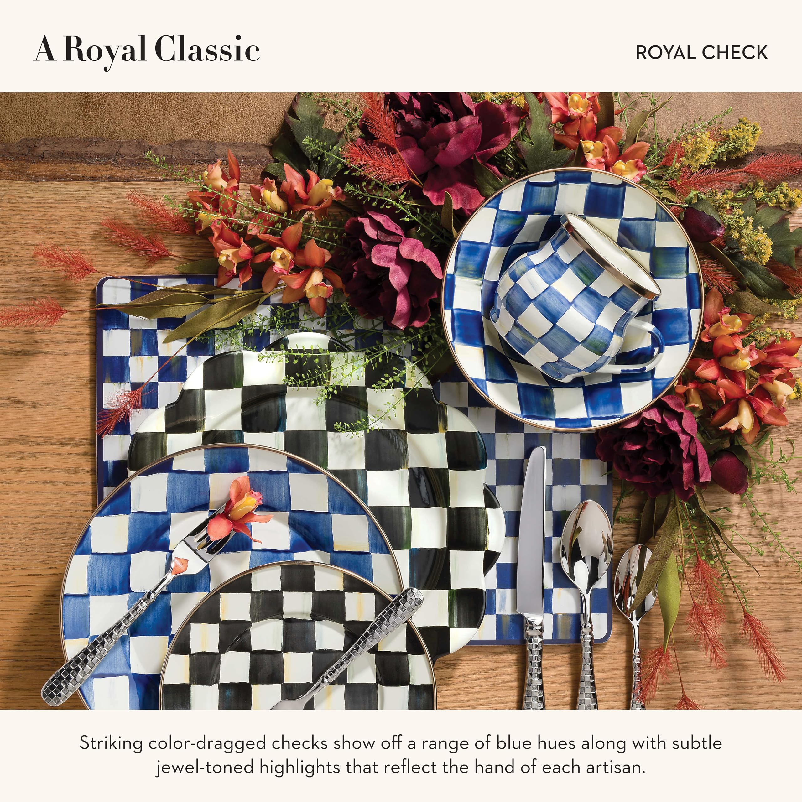 Amazon.com: MACKENZIE-CHILDS Set of 4 Cork-Back Placemats, Hard