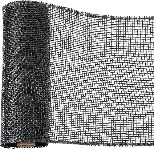 Vista 4 de 3 rollos de malla decorativa de arpillera de poliéster de 10 pulgadas de ancho, rollos de cinta decorativa de poliéster para decoración de coronas