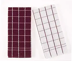 Jogo Pano de Copa Chef 2 Pçs, Teka, Bordo e Branco