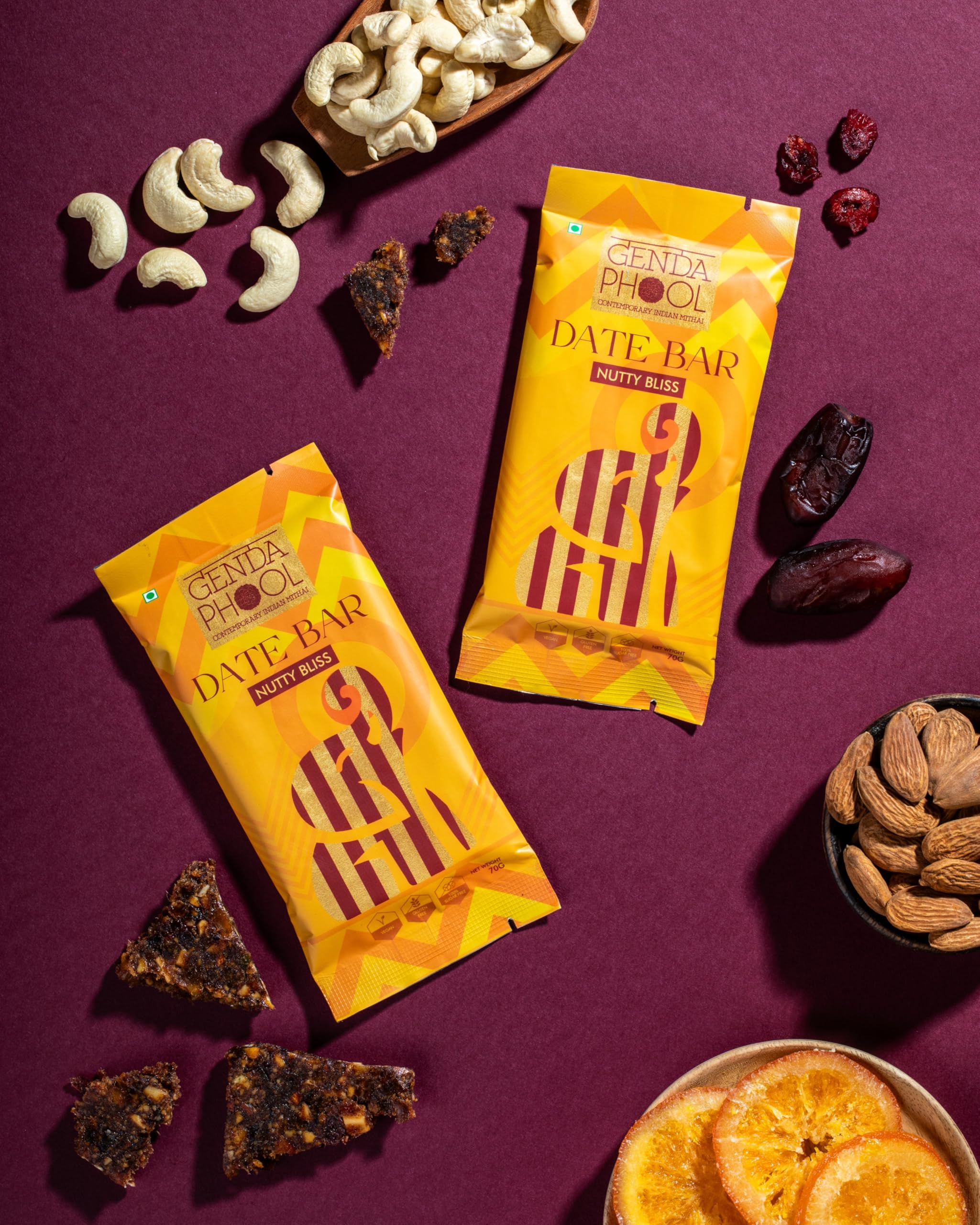 Genda Phool | Nutty Bliss Date Bar | Snacks | Date Bar | Pack of 2-image-12