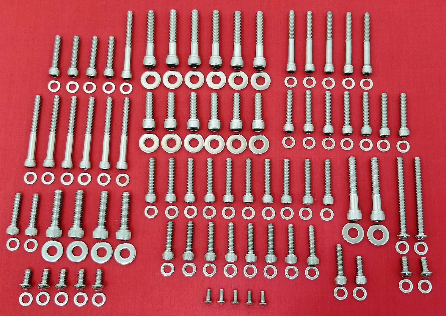 Polished Stainless Steel Bolt Kit For 2000-2006 Harley Davidson Softail Twin Cam Engine & Transmission – Allen & Button Head