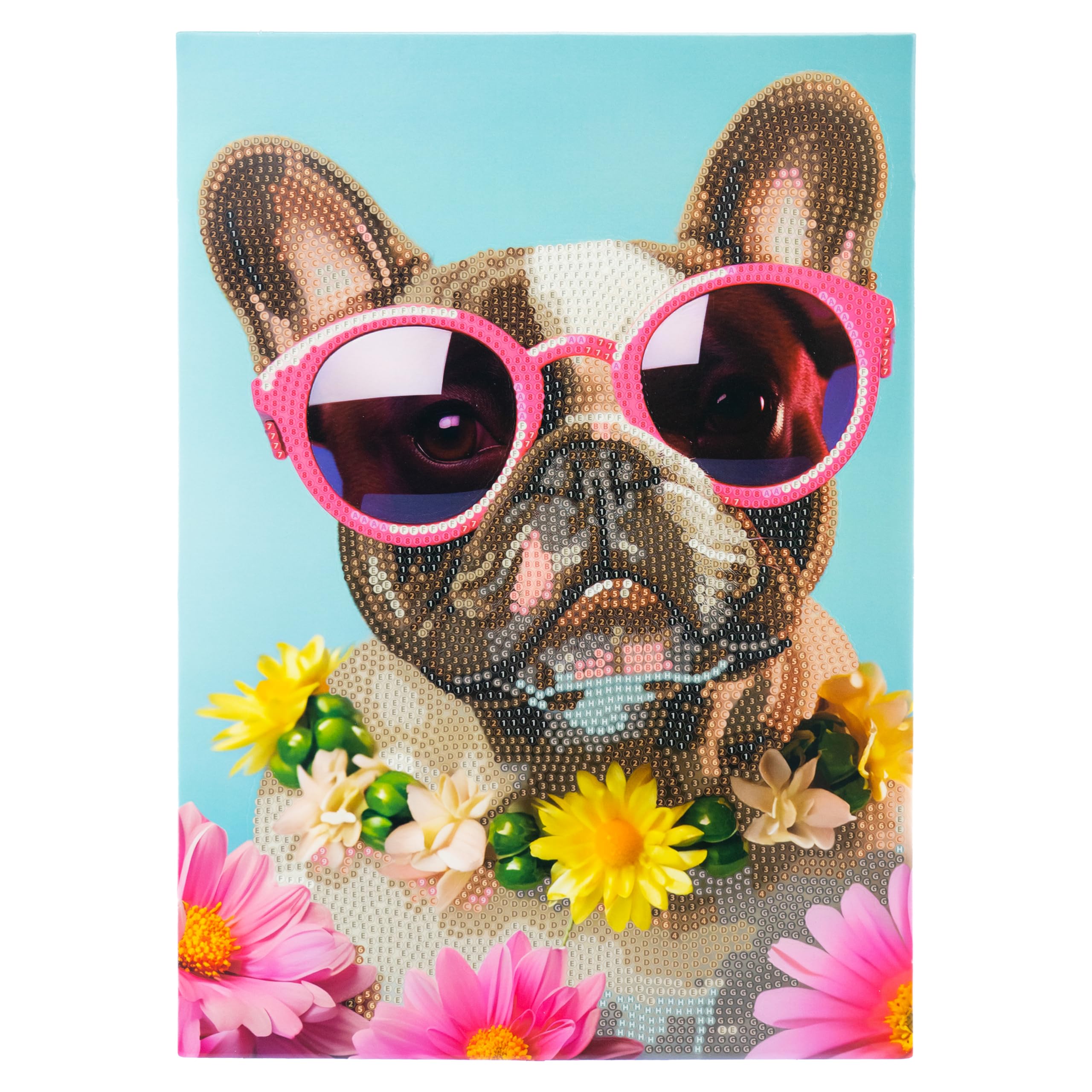 DIAMANTINY Level Up - Nice Group Creative Art, Diamond Painting Kit crea il mosaico, PETS, Carlino