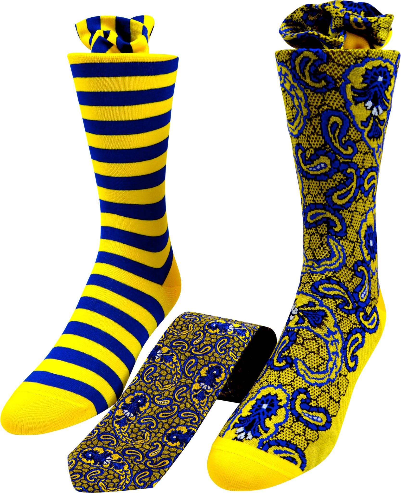 Men's Tie and Socks Set One Size Golden Sea