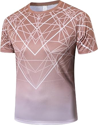 Gaiatiger Men's T-Shirt Quick Dry Gym T Shirt Moisture Wicking Running Top for Men Breathable Sport Short Sleeve Top