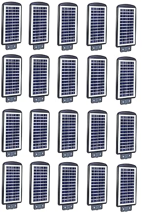 Ravis 24 Watt Waterproof Solar Led Street Light with Integrated Solar Panel for Outdoor Purposes Solar Light Set (Pack of 20)
