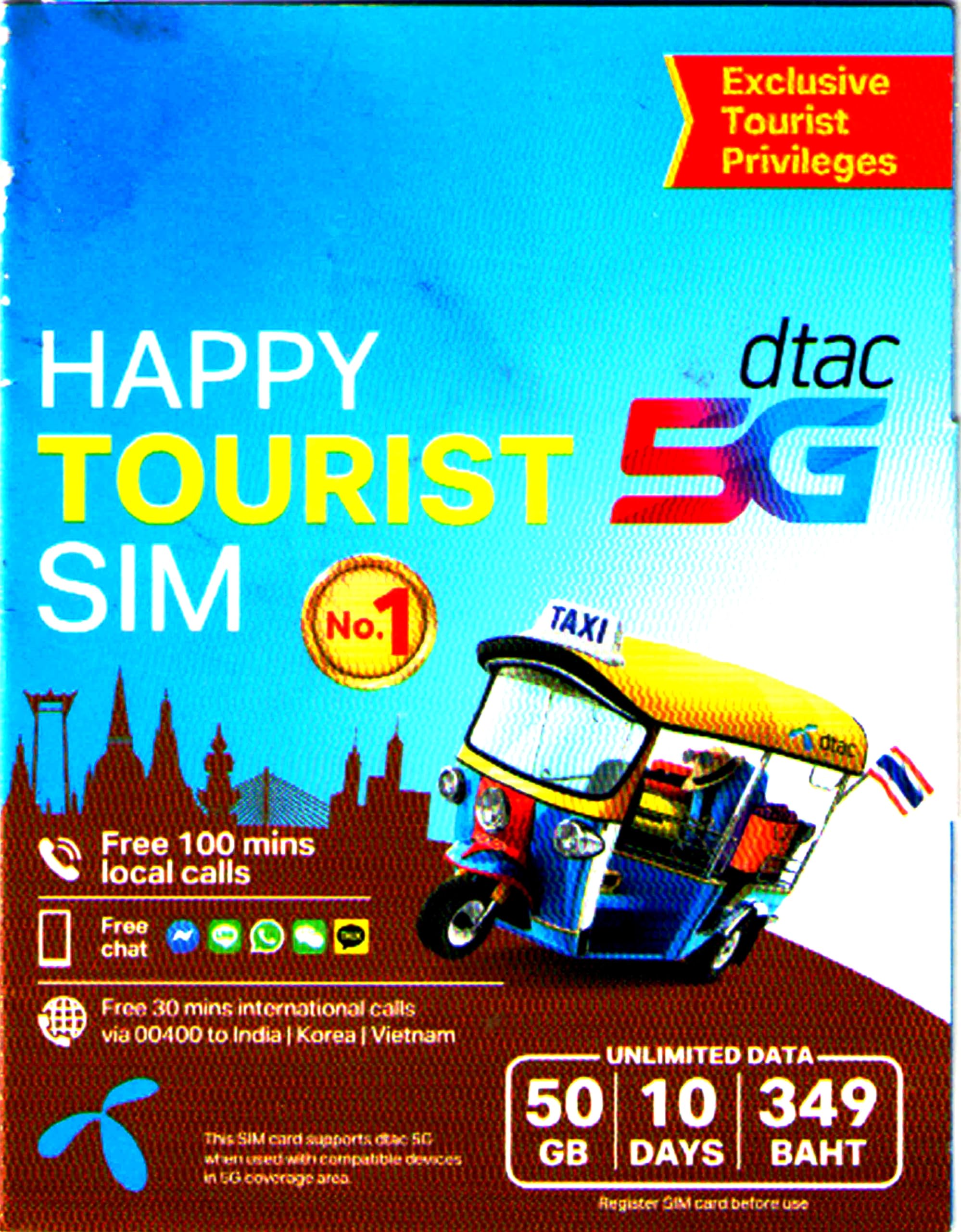 Lyca Thailand SIM Card with 50GB Data Plus 30 Mins India Calling, Valid for 10 Days-image-23