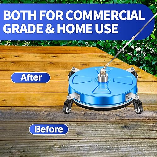 Miniatura 89 de PWS14G - Limpiador de superficies de hidrolavadora de 14 pulgadas con 4 ruedas, limpiador de superficies de acero inoxidable verde recubierto