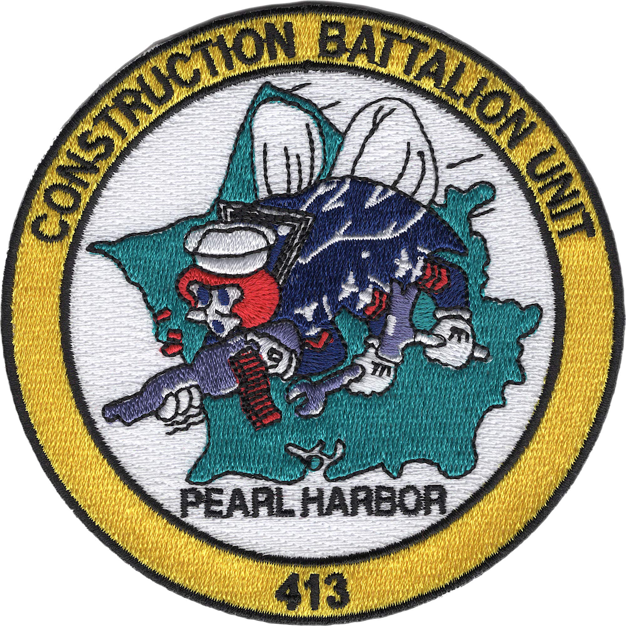 Popular PatchNaval Construction Battalion Unit 413 Patch - CBU 413 Pearl Harbor