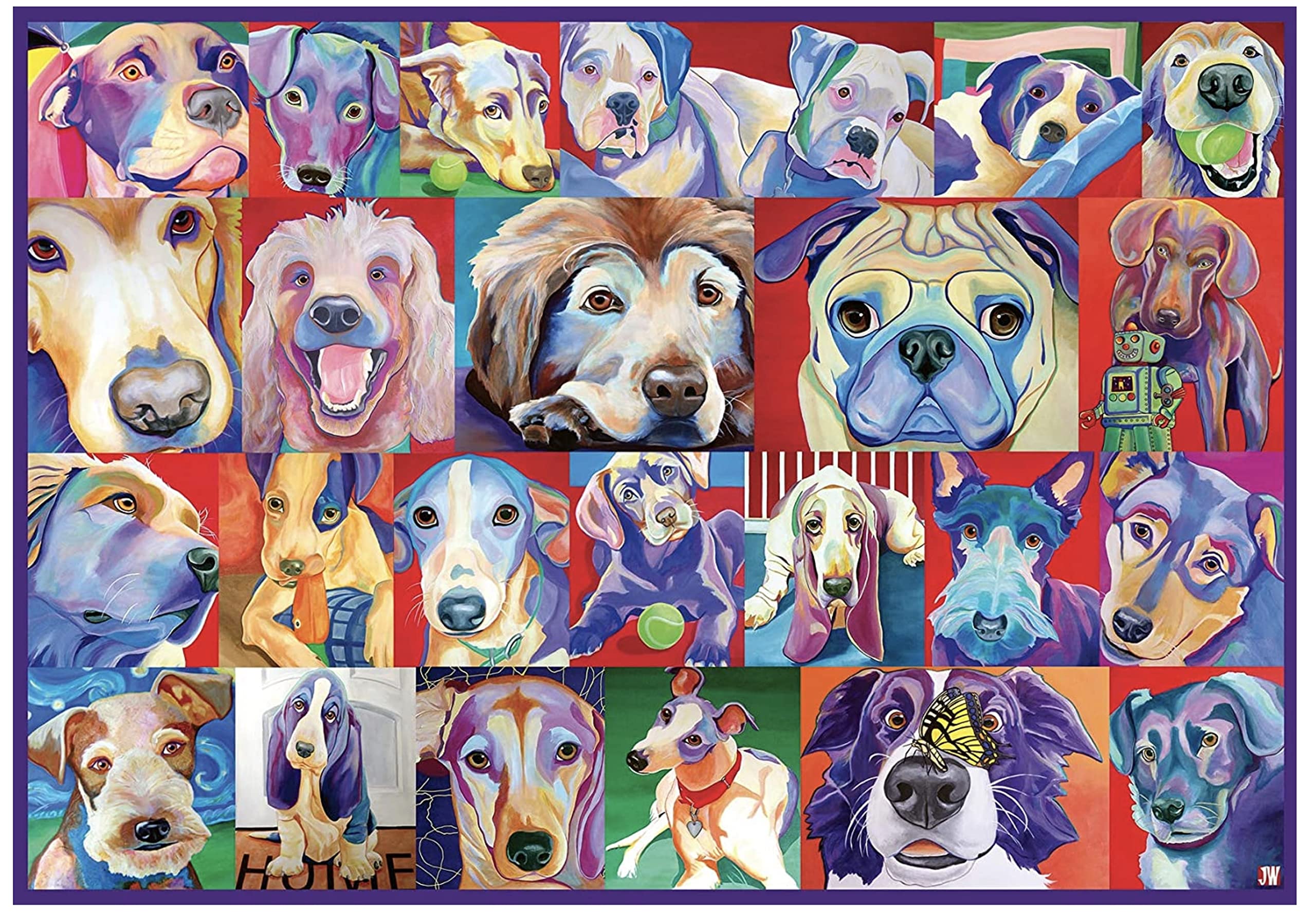 Ravensburger Hello Doggie 1000 Piece Large Format Jigsaw Puzzle for Adults -80351- Unique