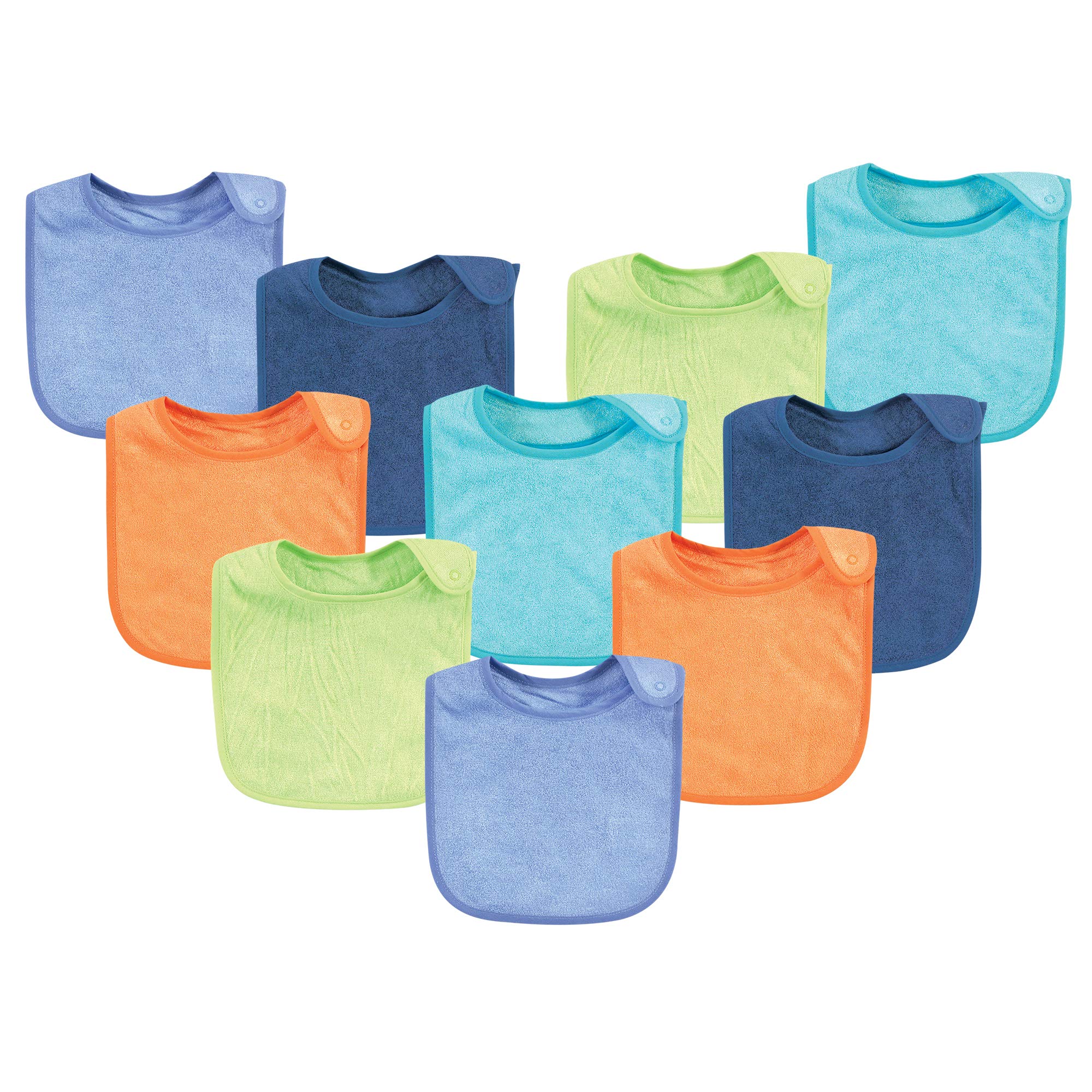 Hudson Baby Baby Rayon de bambú Terry Baberos - azul - talla única