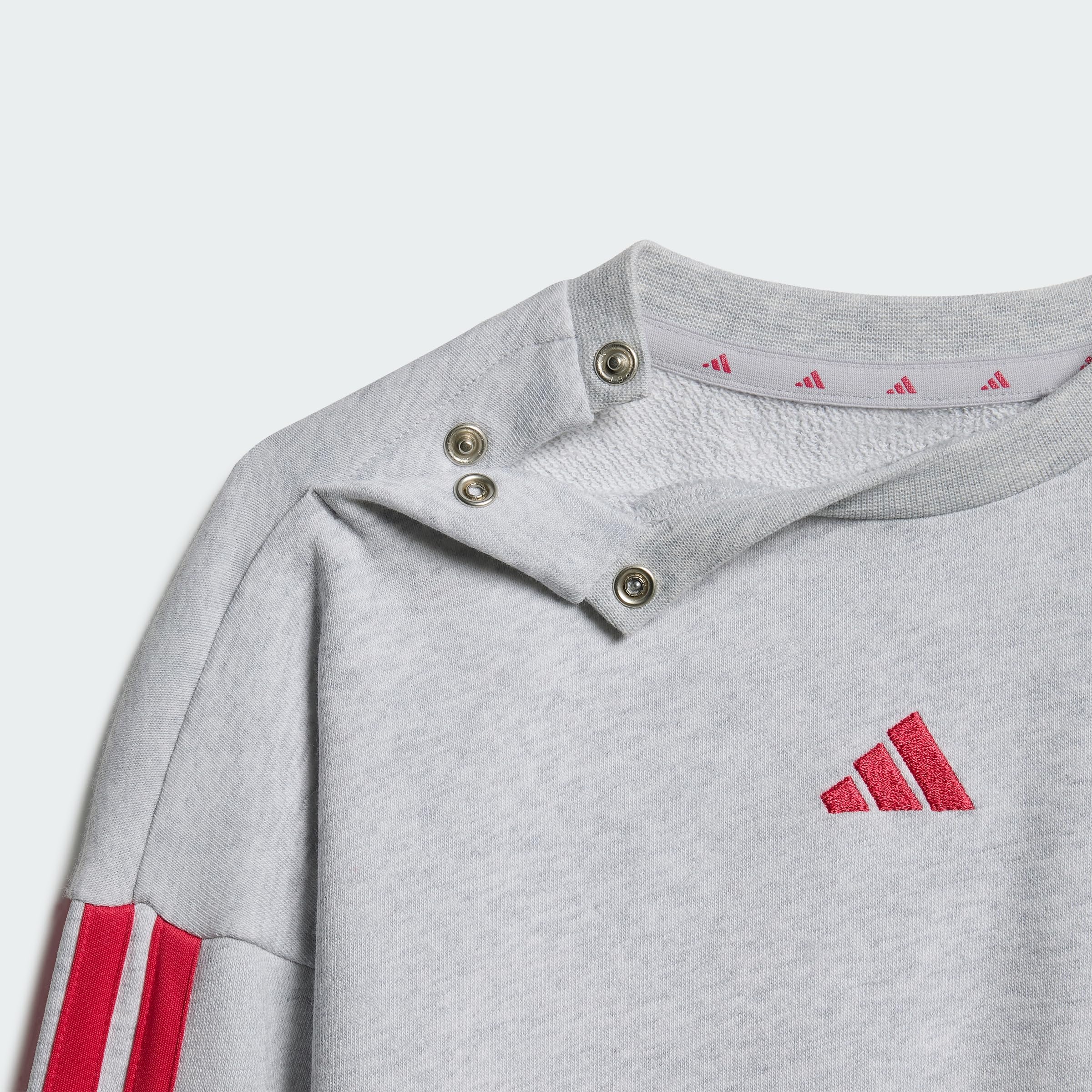 adidas Uniseks - niemowleta Essentials Jogger Track_Suit, light grey heather/power pink, 6-9 Months
