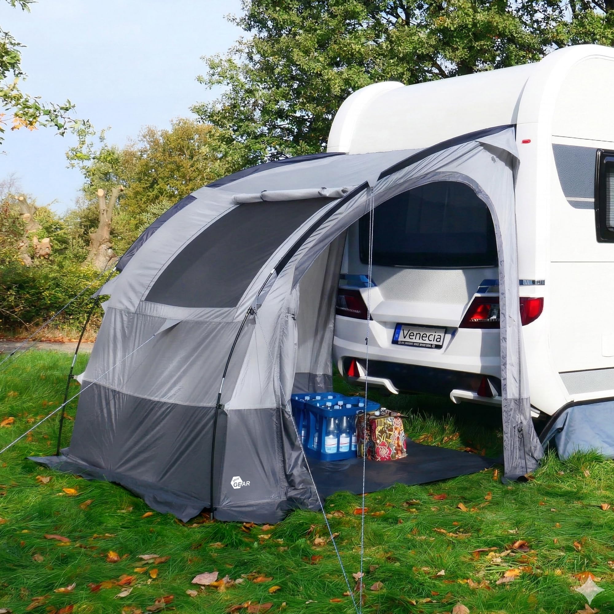 your GEAR Venecia - Caravan Heckzelt 190x170cm Gerätezelt Küchenzelt für Wohnwagen