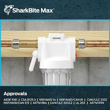 SharkBite Max 1 Inch MNPT Slip Adapter, Push To Connect Brass Plumbing Fitting, Copper, CPVC, UR3140A