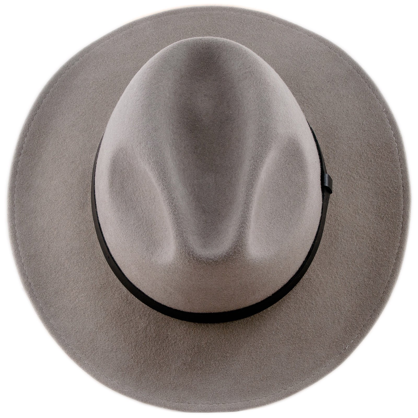 Sterkowski - Cappello Fedora a tesa larga in feltro di lana rossa