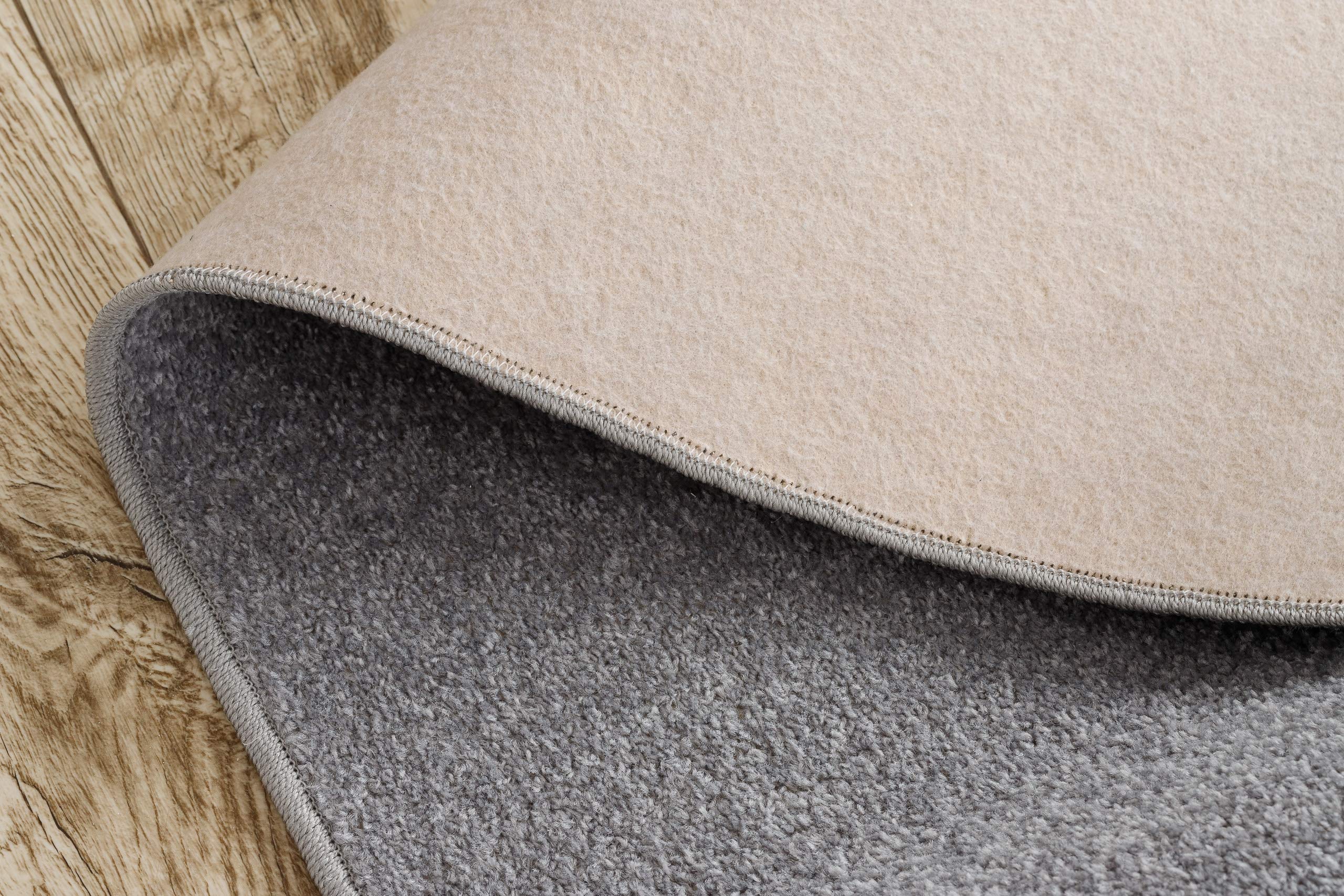 rugsx Tappeto monocolore Eton per qualsiasi stanza, soggiorno, camera da letto, stanza dei bambini, tappeti, grigio argento, misure differenti, 100x400 cm
