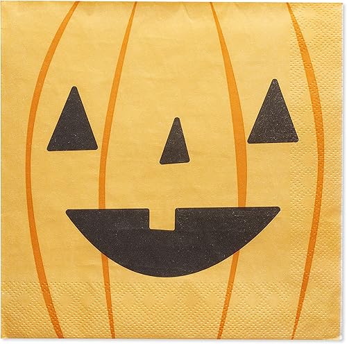 American Greetings - Suministros de fiesta de Halloween, servilletas de almuerzo de calabaza (50 unidades)