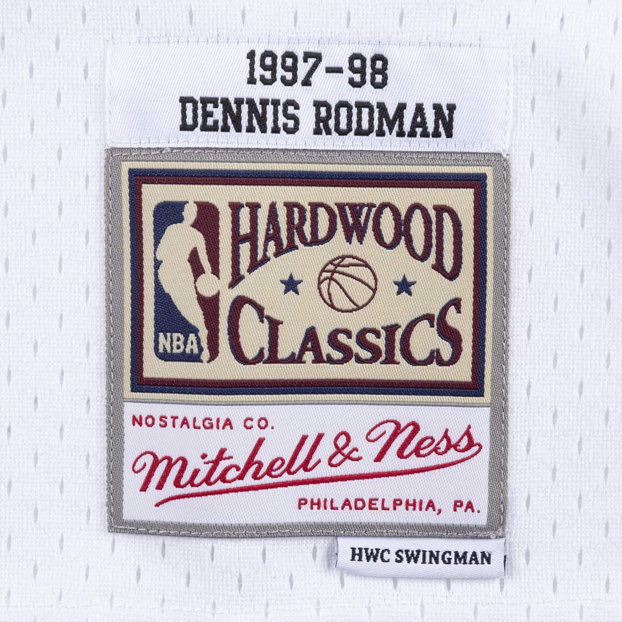 Mitchell & Ness NBA Swingman Jersey - Chicago Bulls - Dennis Rodman 1997-98 - Hardwood Classics - White