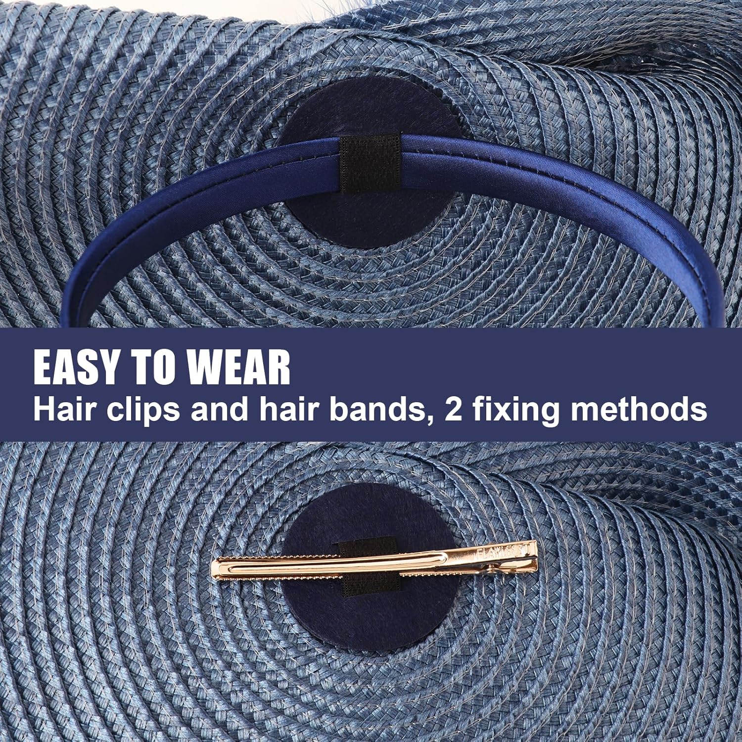 DRESHOW Fascinators Hat Flower Mesh Feathers Hat with a Headband and a Clip 7.9" Tea Party Headwear for Women - Image 5