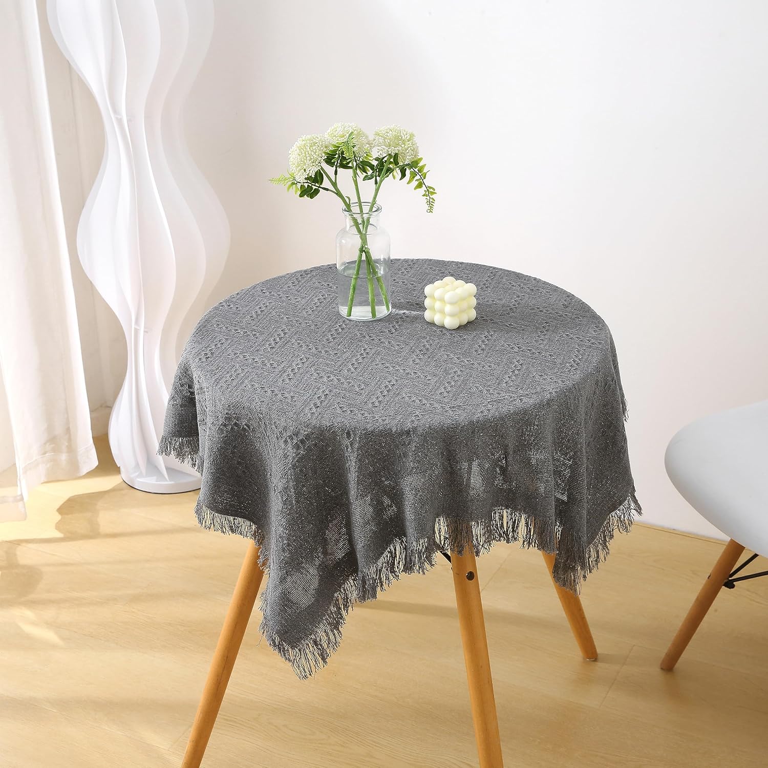 HOMECOOL Square Small Table Cloth Crochet Tablecloth for Coffee Table