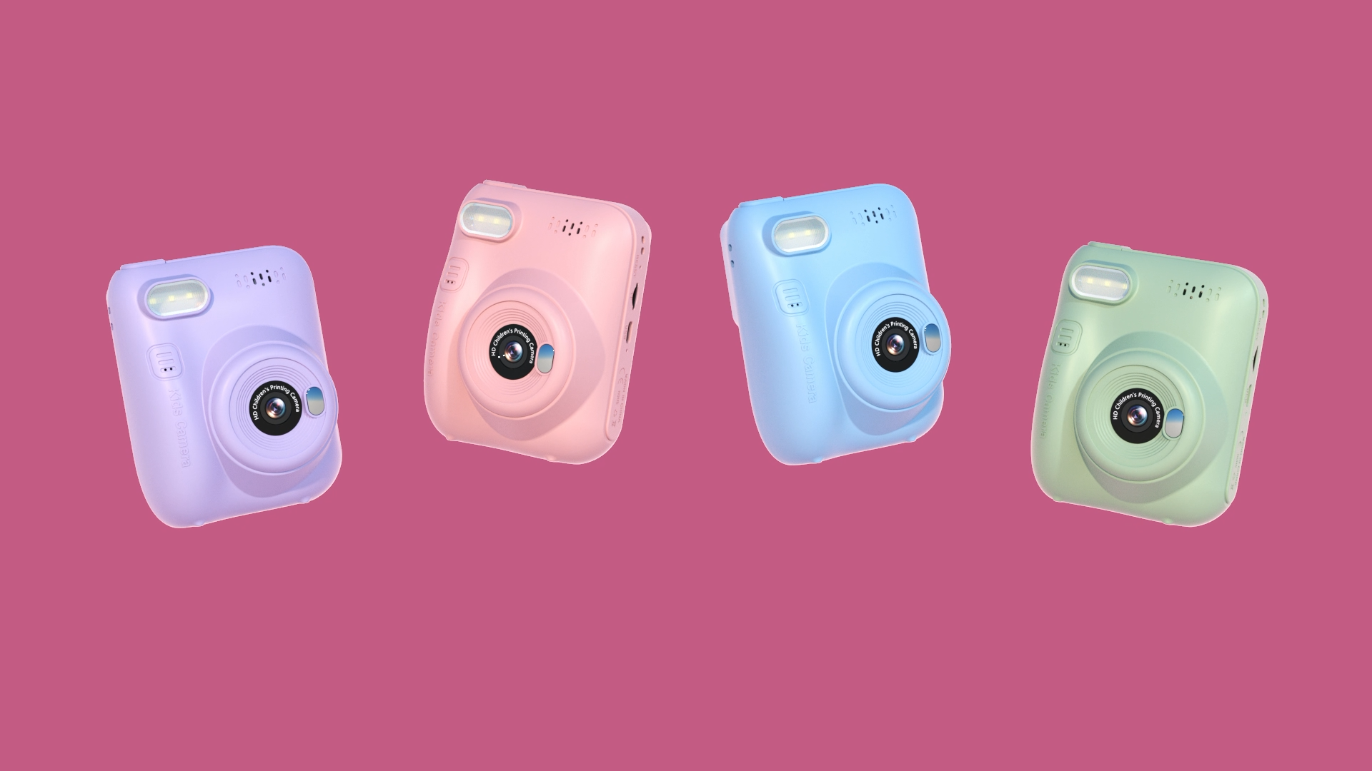 Macchina Fotografica Stampante Kids Euakee Fotocamera Bambini 1080P - Con Stampa Istantanea E Scheda 32GB Viola Polaroid Bambini