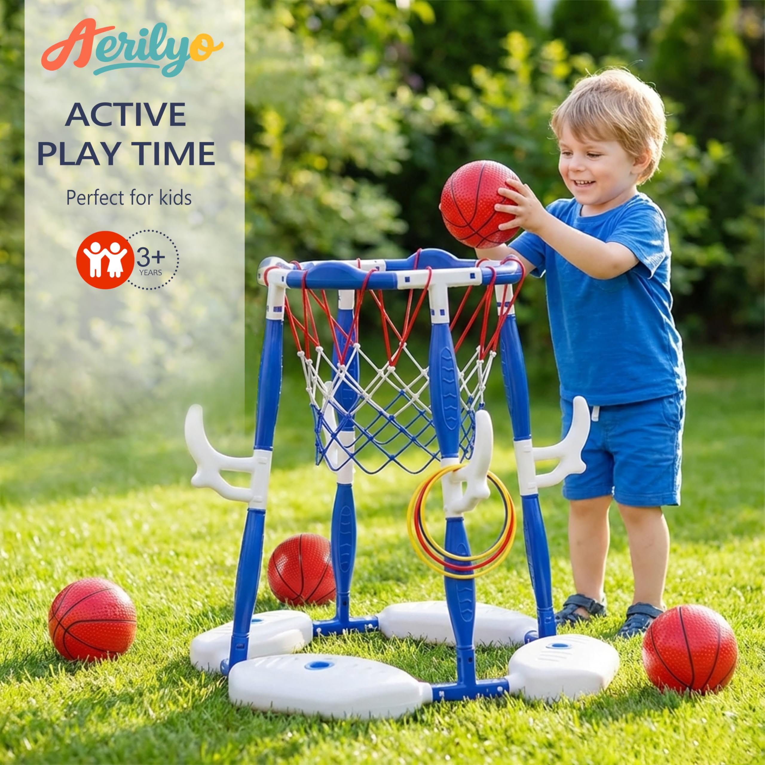 Pool Basketballkorb Set 2-in-1 Ringwurfspiel für Kinder Erwachsene Outdoor Indoor Wasserballspiel