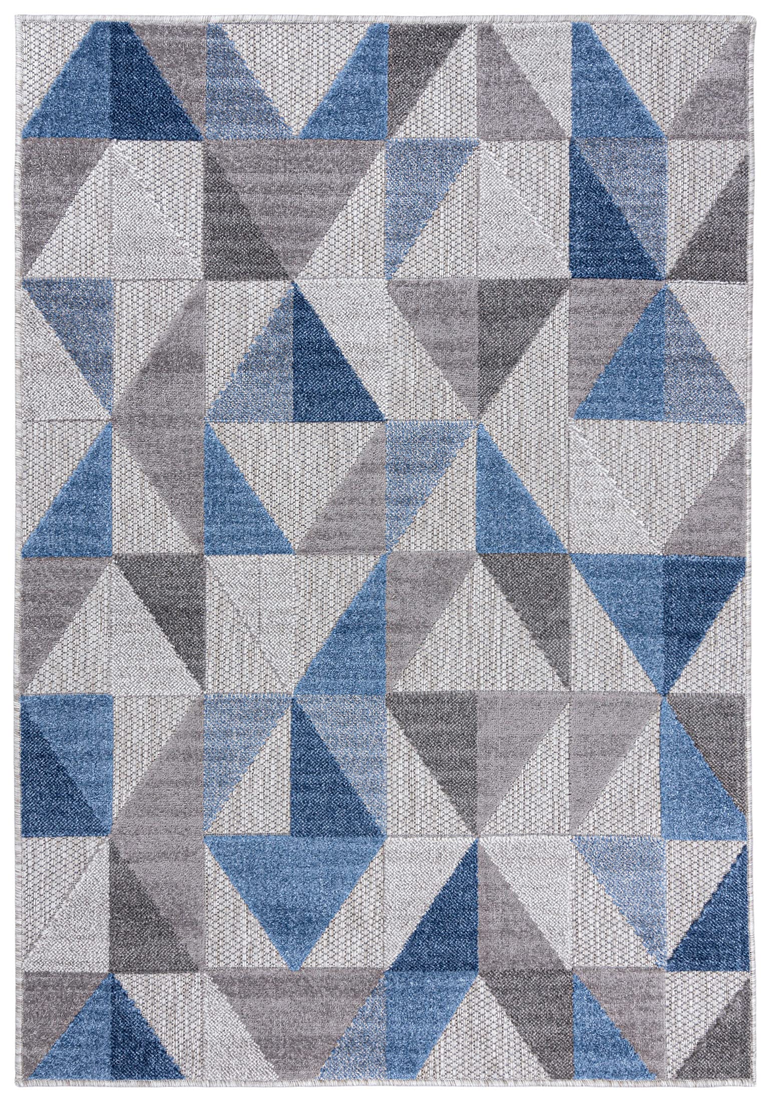 Carpeto Interno Ed Esterno Tappeto Balcone 120x170cm Antracite Blu Elegante