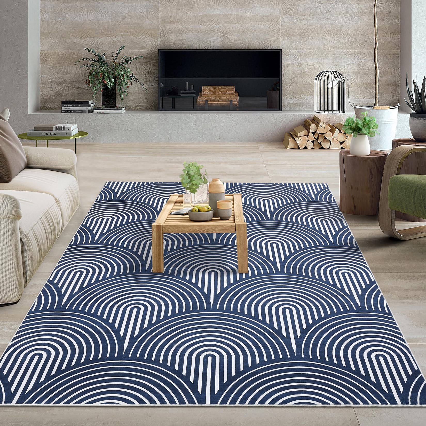 Amazon.com: GlowSol Modern Area Rugs 5x7 Washable Rugs for Living Room ...