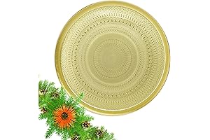 Decorative Circle Round Gold Tray