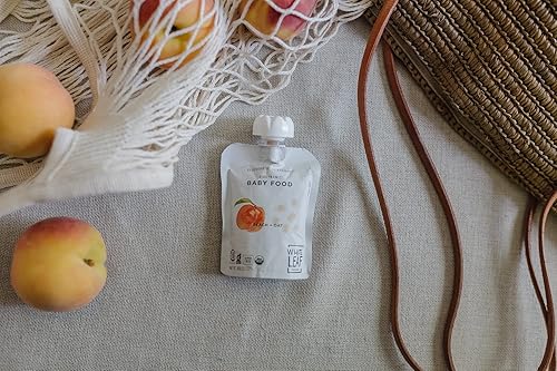 Miniatura 7 de White Leaf Provisions Alimentos biodinámicos y orgánicos para bebés, bolsas de puré de melocotón + avena sin azúcar para bebés, alimentos