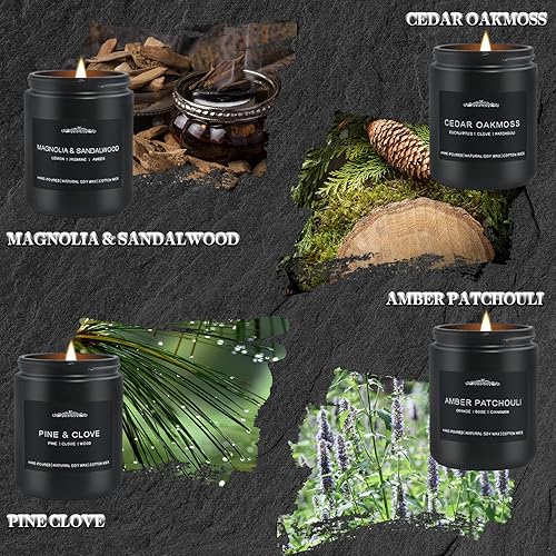 Miniatura 3 de Paquete de 2 velas perfumadas para el hogar, tarro grande de 3 mechas, velas de granero para aliviar el estrés, velas de aromaterapia para mujeres,