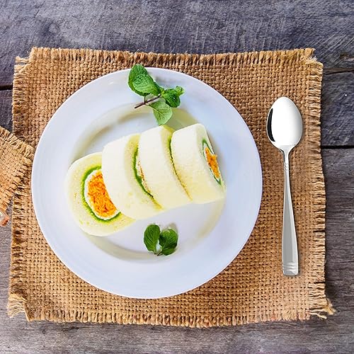 Miniatura 3 de Obstnny Juego de cucharas de té de acero inoxidable de 12 piezas, cucharas pequeñas