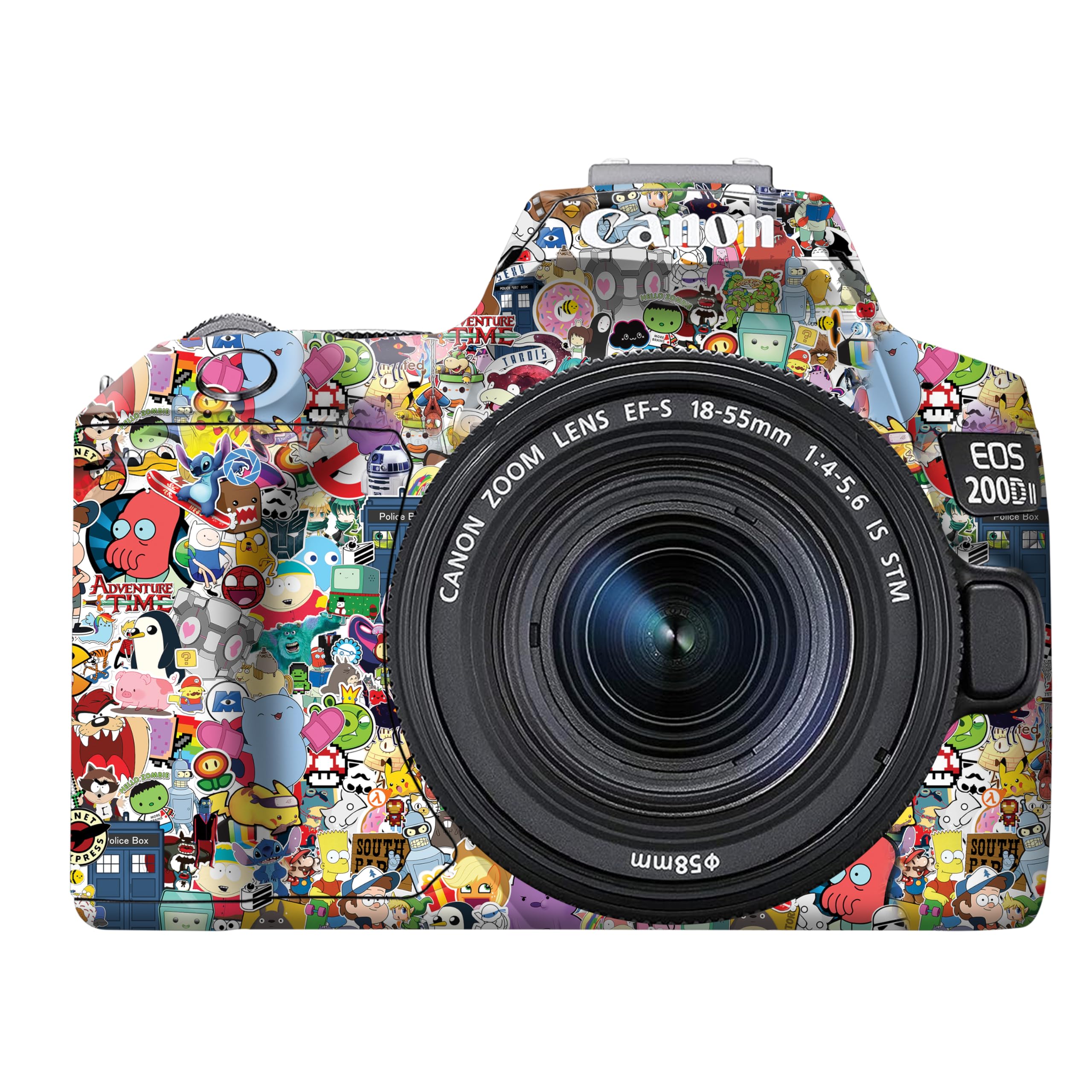 WRAPTURE. Premium DSLR Camera Scratchproof Vinyl Protective Skin for Canon 200D Mark ii - No Residue Removal, Bubble Free, Scratch Resistant, Stretchable, HD Quality Printed - HDCS005