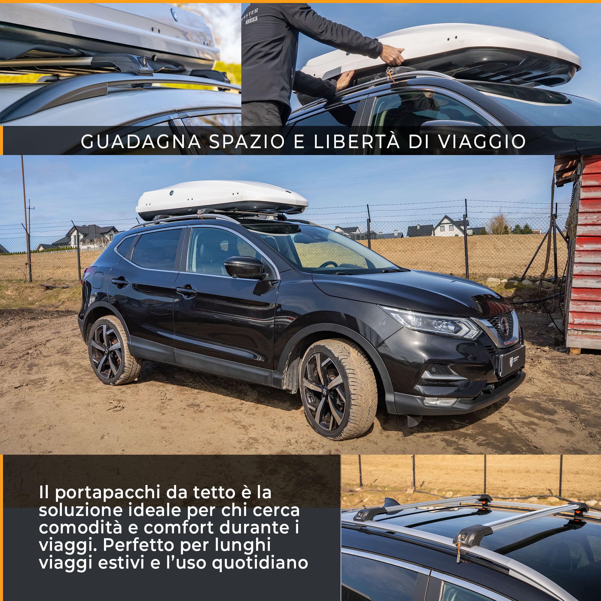 CHROMEMASTER | Barre da tetto portatutto Alu per Peugeot Partner 2008-2018