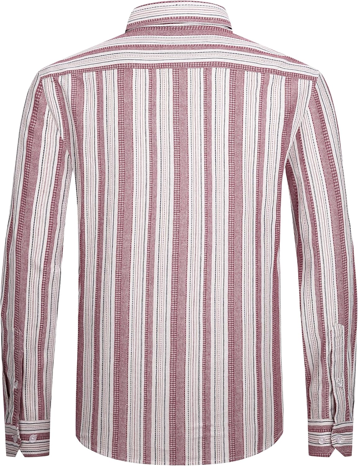 Alex Vando Mens Linen Long Sleeve Casual Button Down Shirt for Men Beach Wedding Shirts - Image 7