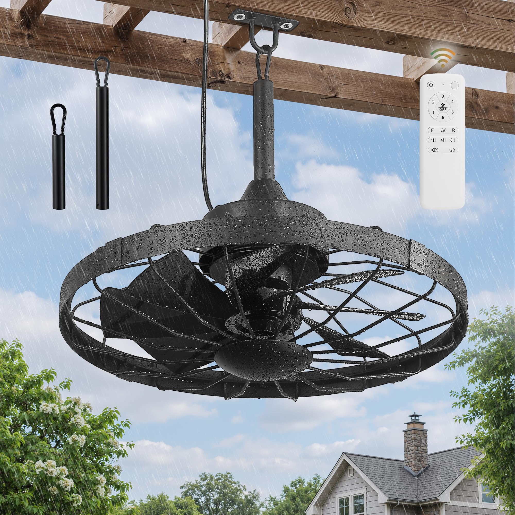 Photo 1 of LEDIARY 20-inch Outdoor Ceiling Fan