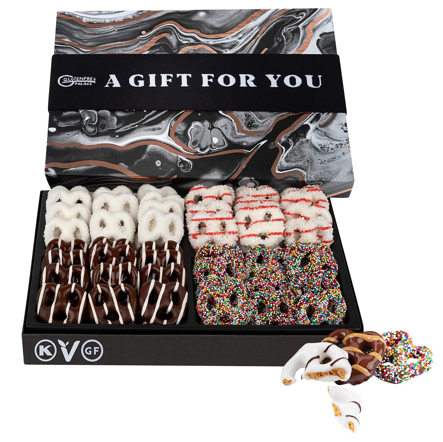 A GIFT FOR YOU Chocolate Covered Pretzels Gift Basket [4