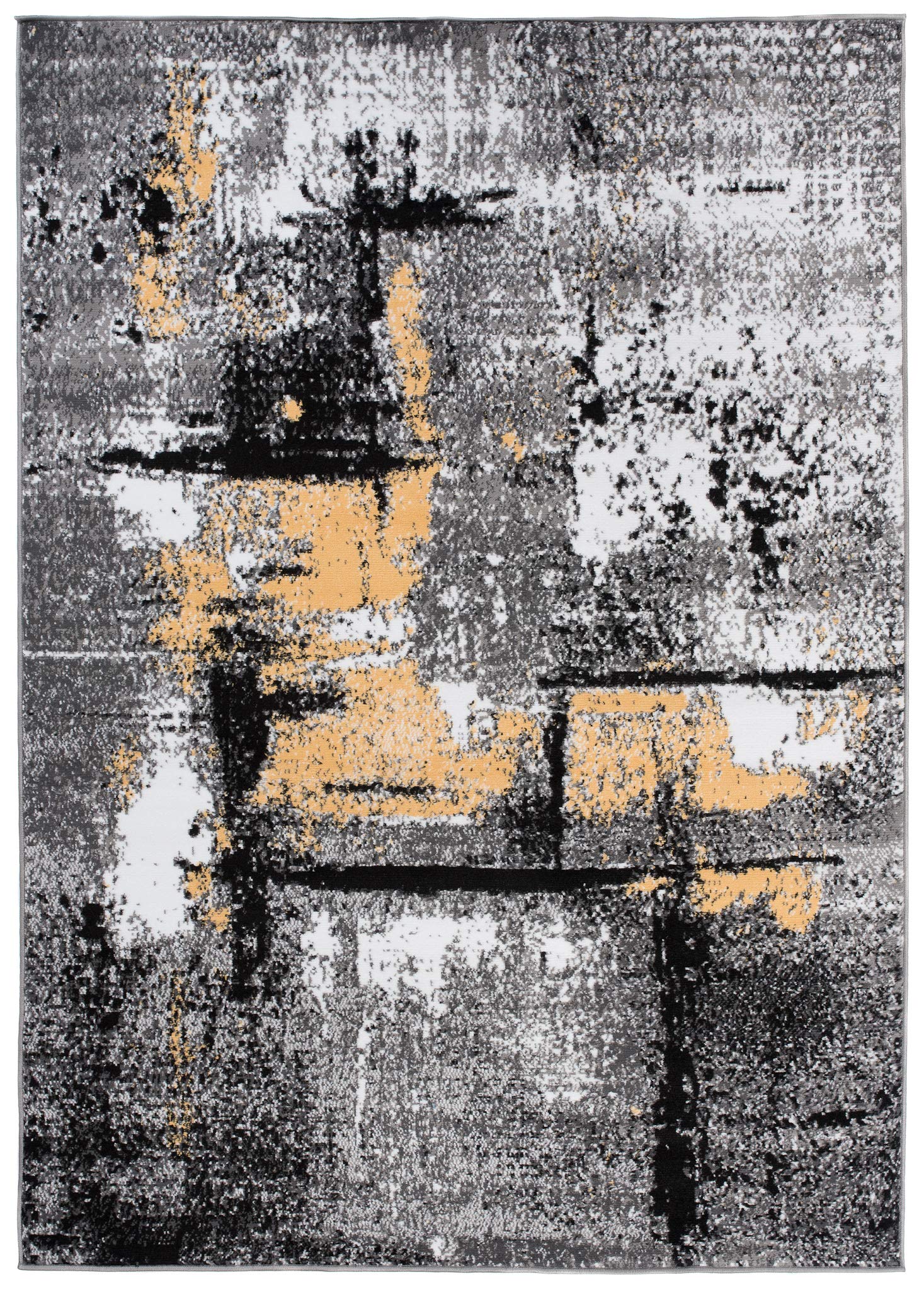 Mazovia Groß Teppich Wohnzimmer 250x350cm Anthrazit Grau Abstrakt Weich