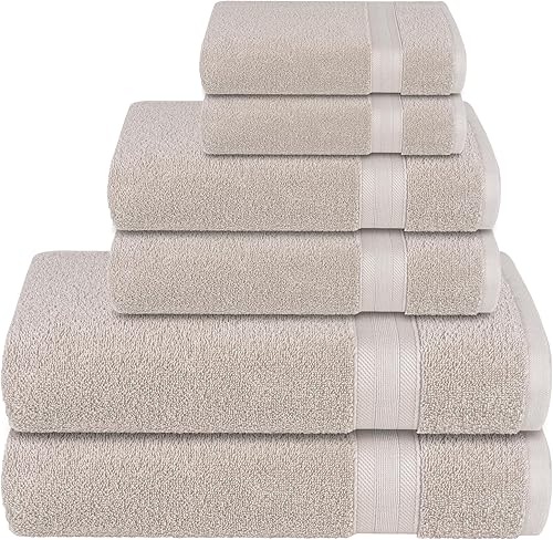 All Design - Juego de toallas de baño, 100% algodón, secado rápido, suaves, muy absorbentes pel baño, invitados, piscina, gimnasio, campamento,