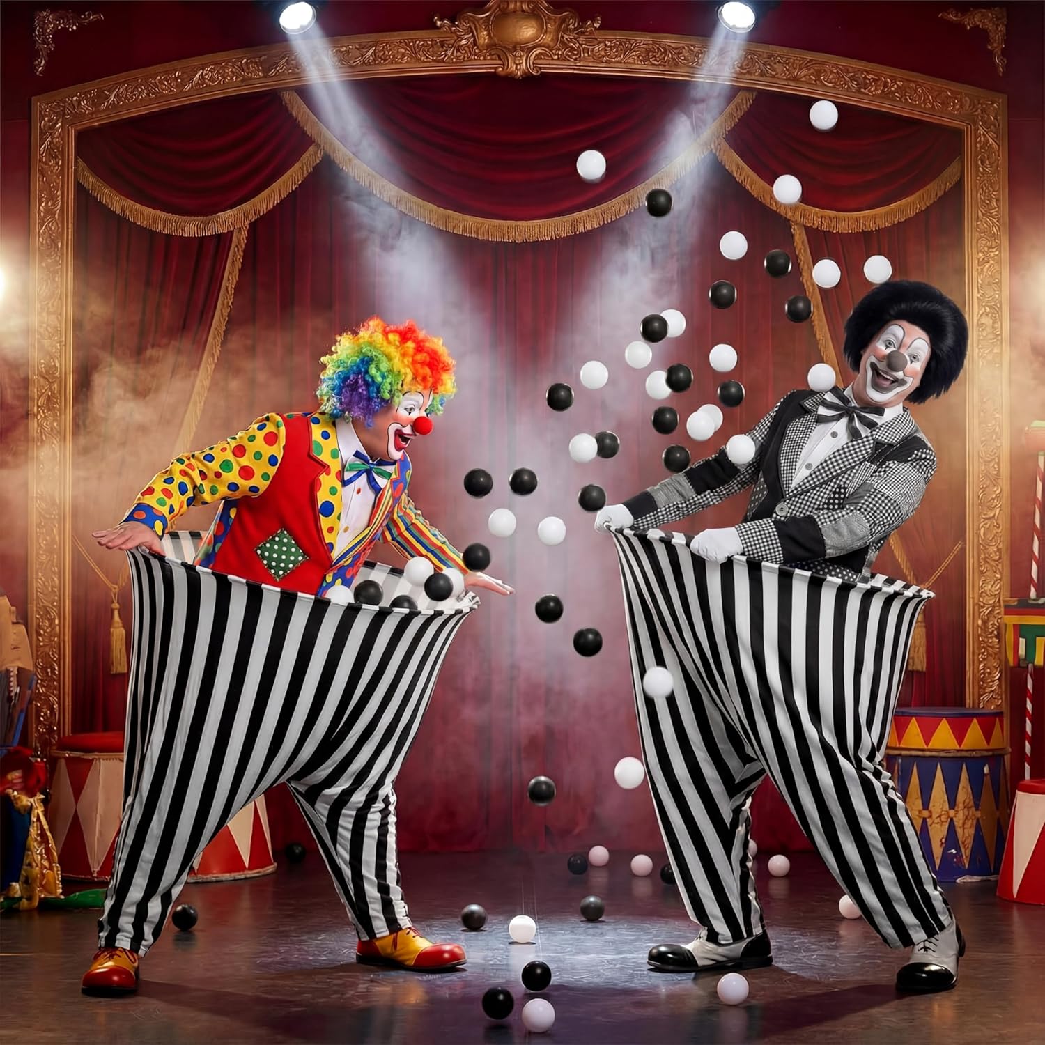 22 Pcs Granny Pants Yard Game Set Include Granny Pants and Balls Giant Pant Outdoor Party Activities for Families Outdoor and Indoor Games