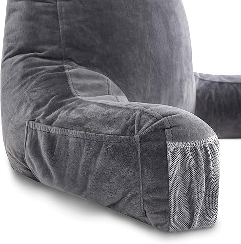 Miniatura 8 de Almohada para marido, tamaño mediano, respaldo para niños, adolescentes, adultos pequeños  almohadas de lectura con brazos, loft ajustable, espuma