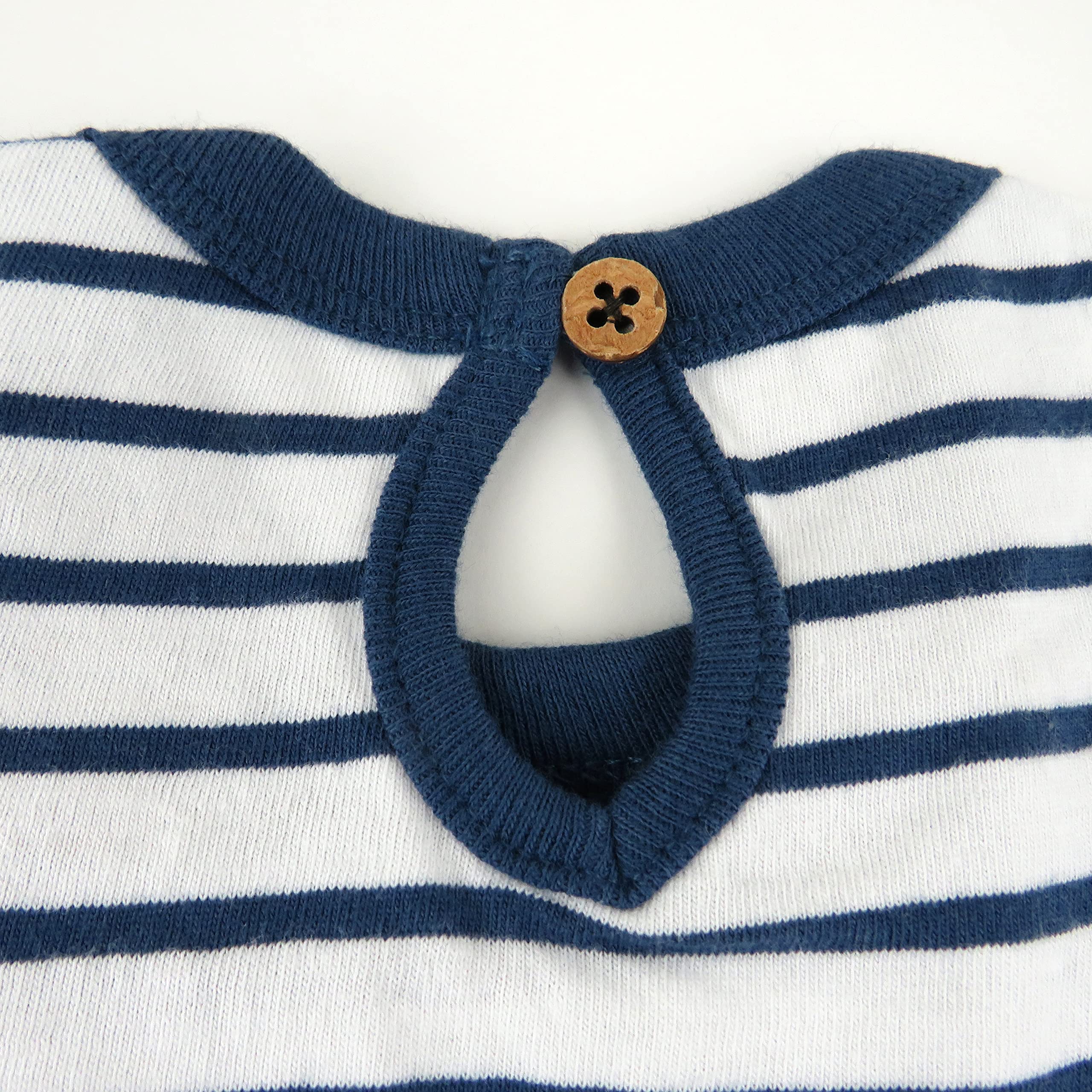 HonestBaby Conjuntos de ropa de moda de 100 % algodón orgánico para bebés, niñas pequeñas (LEGACY), tinte rosa y azul marino, 5T