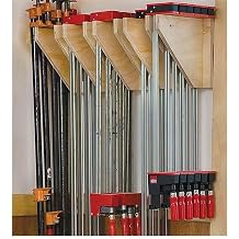 WOODCRAFT Project Paper Plan To Build Wall-Mounted Clamp Rack - Material Not Included