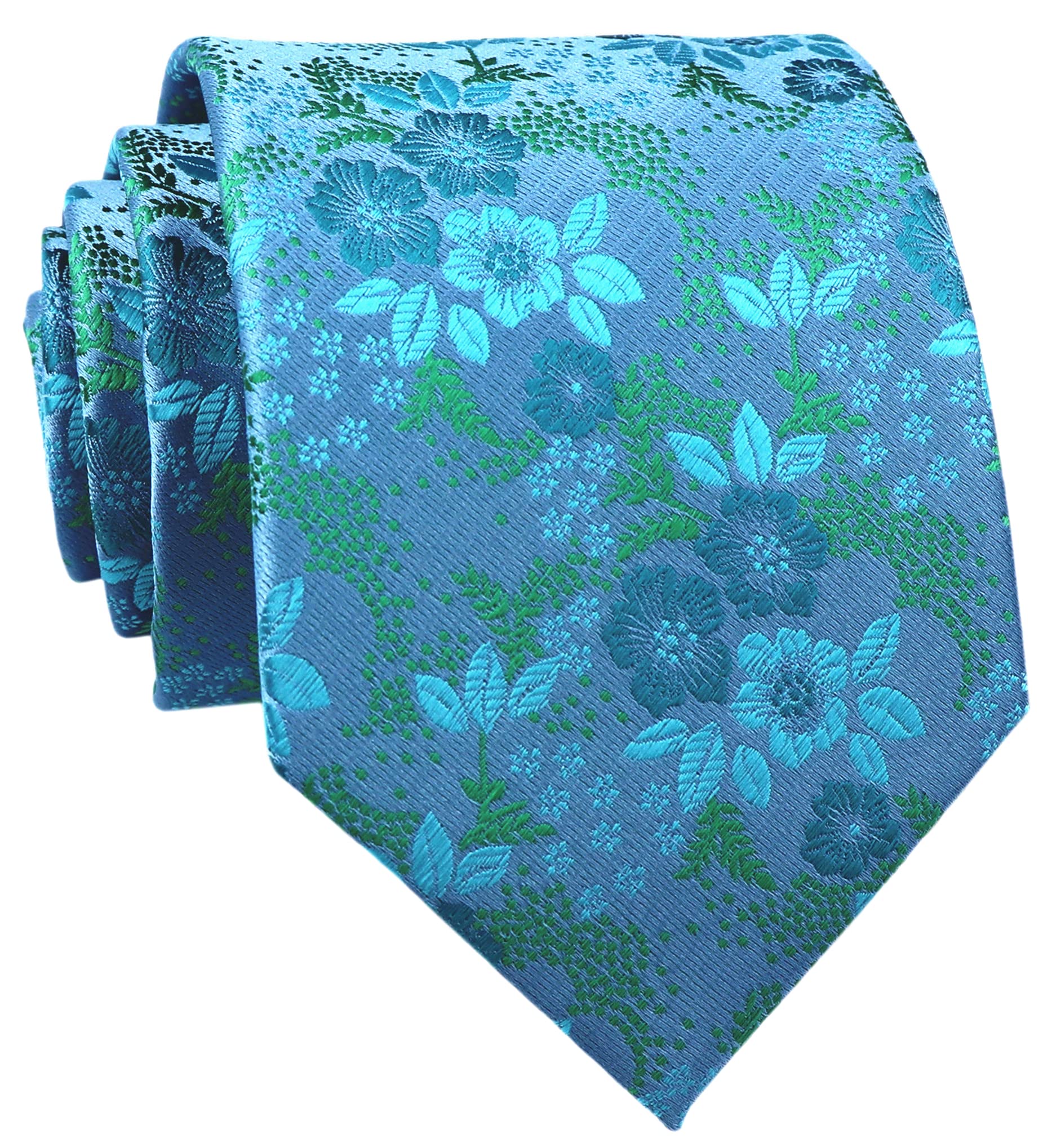 Elfeves Men's Tie Cravat Jacquard Luxury Small Floral Pattern Wedding Necktie