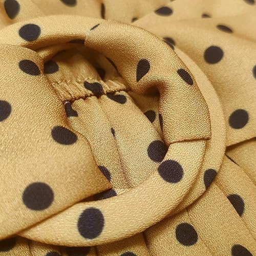 Miniatura 5 de Vestido bohemio vintage de lunares sin mangas para mujer, plisado, maxi vestido de verano con junta tórica, camello