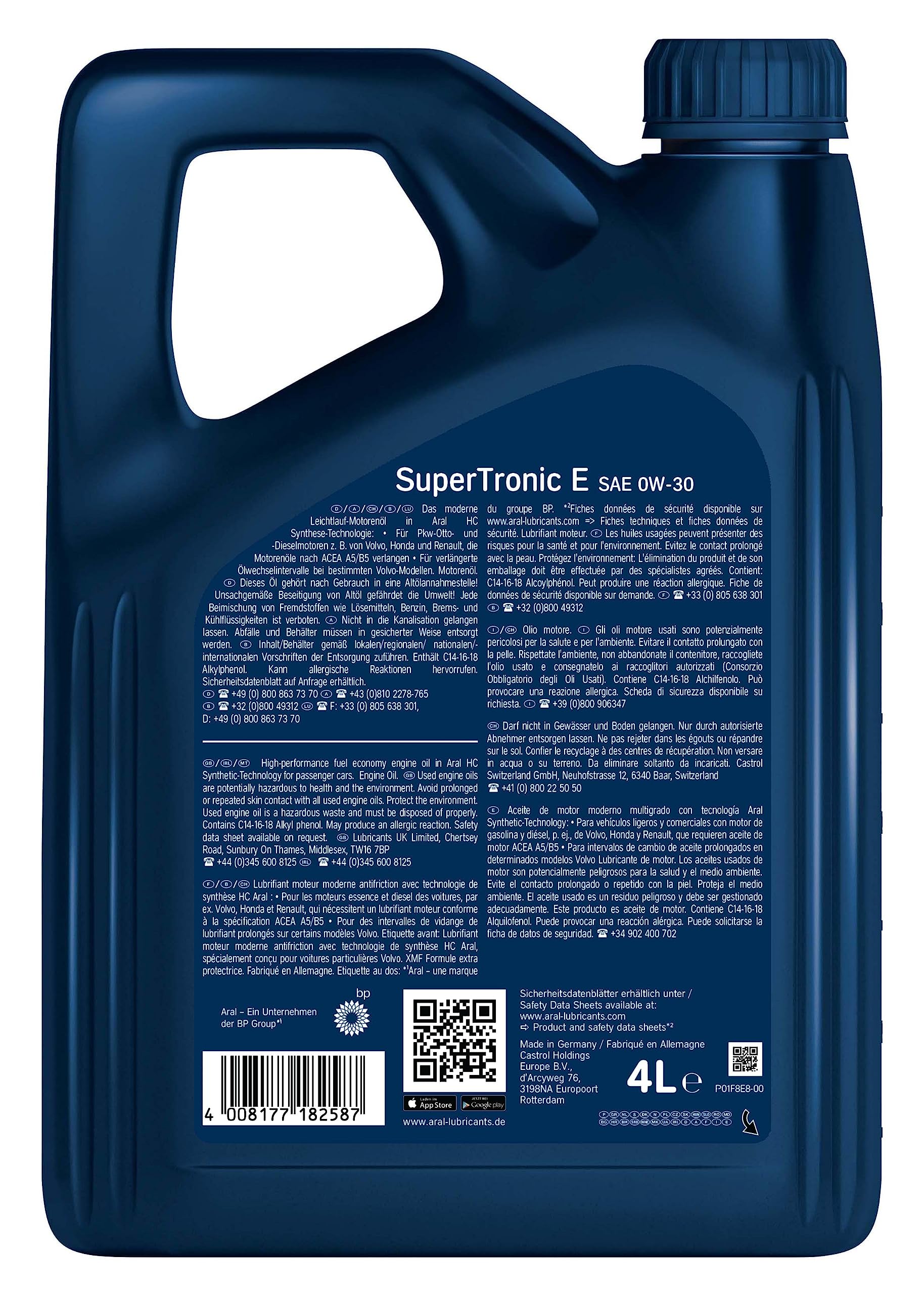 Aral SuperTronic E 0W-30 Motoröl, 4L
