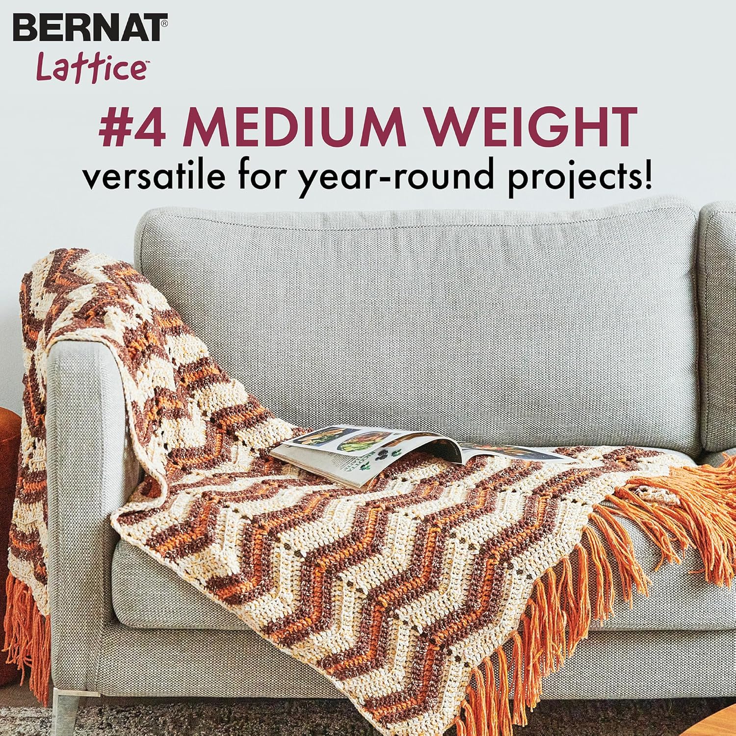 Bernat Lattice - 3 Pack of 389 Yards/7.8 oz Teal Punch 54% Polyester 28% Acrylic 18% Nylon Yarn