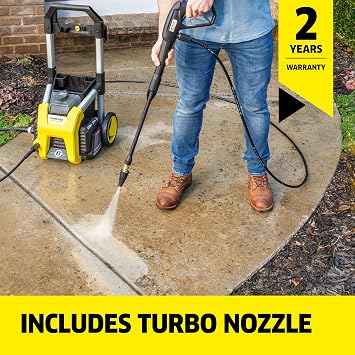 Karcher Pressure Washer K1700, CETA Certified, 3 Spray Nozzles, Detergent Tank, for Cars, Driveways, Siding, Patios, 1.2 max. GPM