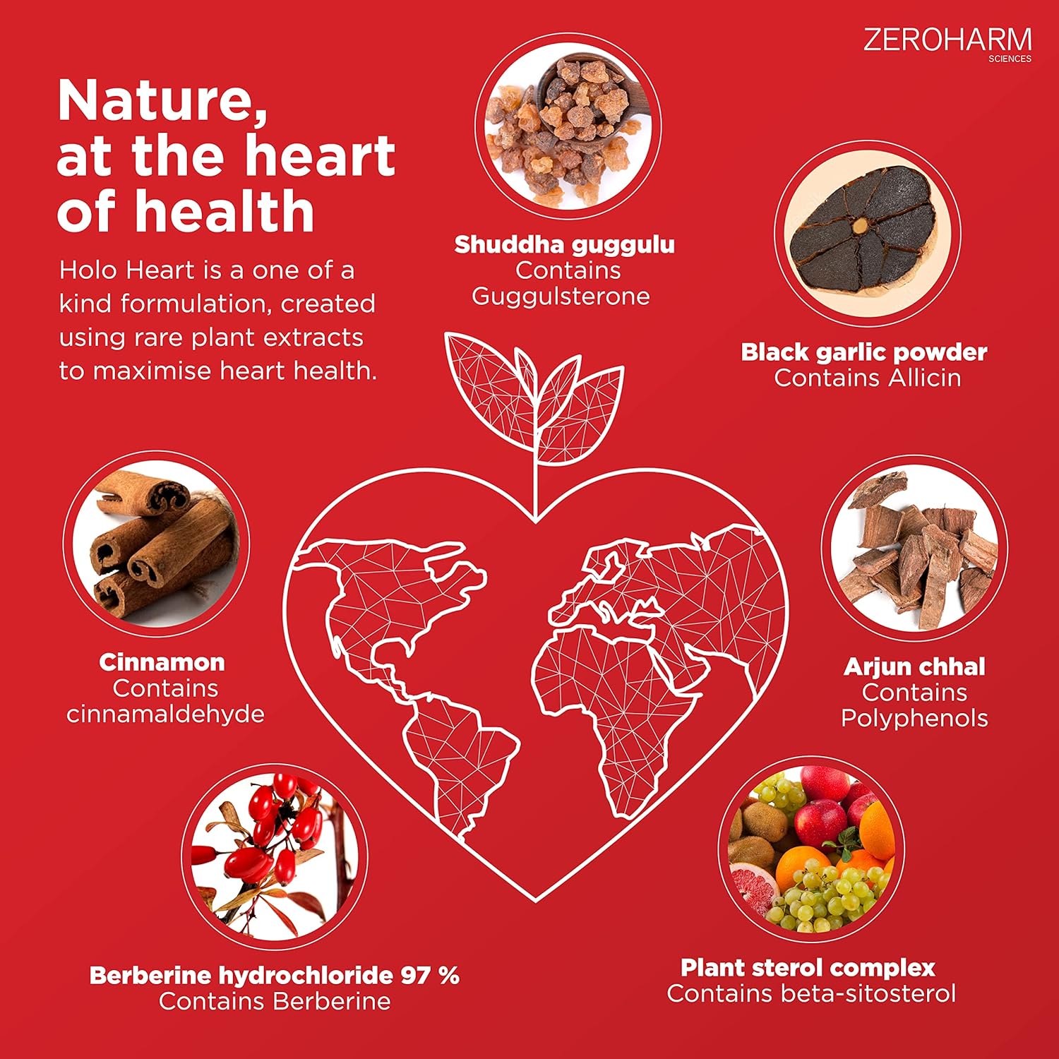 Zeroharm Holive Tablets | Plant -Acid | Male and female heart health supplements | Coronary prevents arterial disease. Lipid manages profiles. Prevents interruptions - 1 count, 60 capsules Zeroharm Holive Tablets | Plant -Acid | Male and female heart health supplements | Coronary prevents arterial disease. Lipid manages profiles. Prevents interruptions - 1 count, 60 capsules