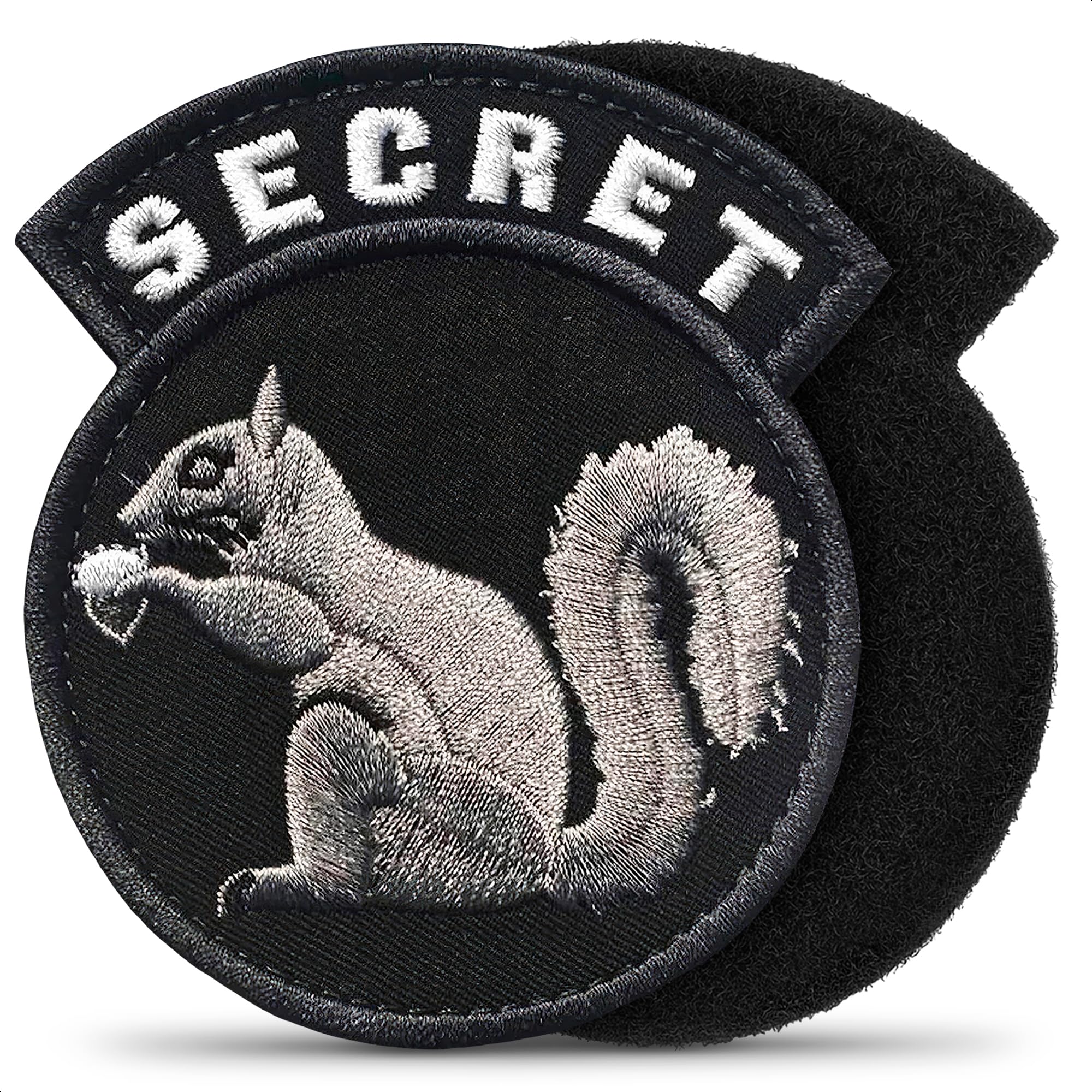 Secret Squirrel Patch for Tactical Gear - Tactical Patches for Jackets with Hook & Loop Fitting, Funny Military Patches for Backpacks - Morale Patch for Police
